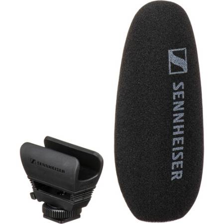 Sennheiser MKE 600 - mikrofon typu shotgun, mocowanie i osłona